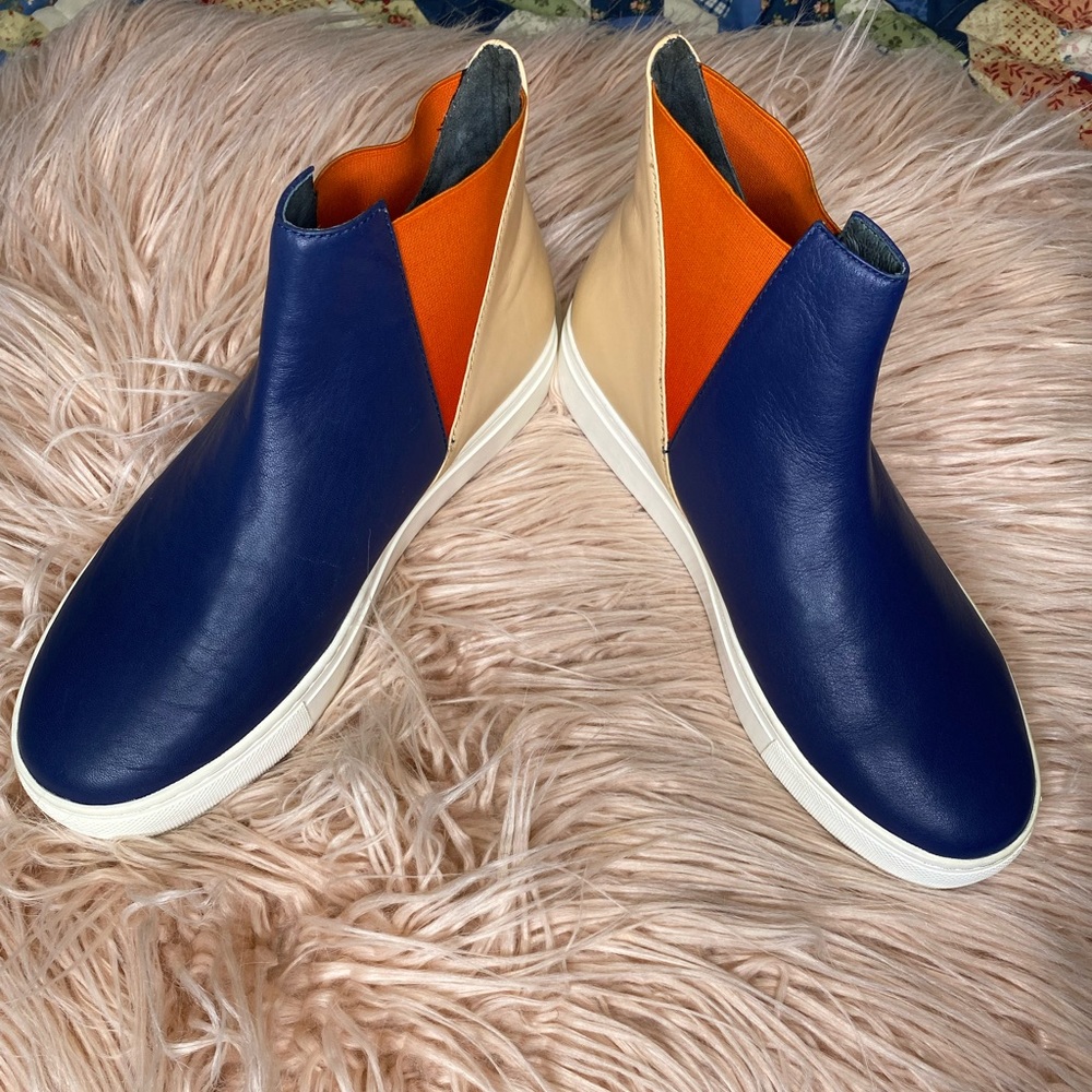 UNITED NUDE Womens Blue and Beige Slip On Size 9.5